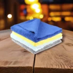 400 GSM Dual Clean: Microfiber Cleaning Cloth 400 GSM Long and Short Pile (Pack of 4, 40 x 40cm)