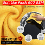 Shine Master Coral Duo 600: Coral Fleece Microfiber Cleaning Cloth for Car, Bike & Automobiles (Pack of 2, 60*40cm)