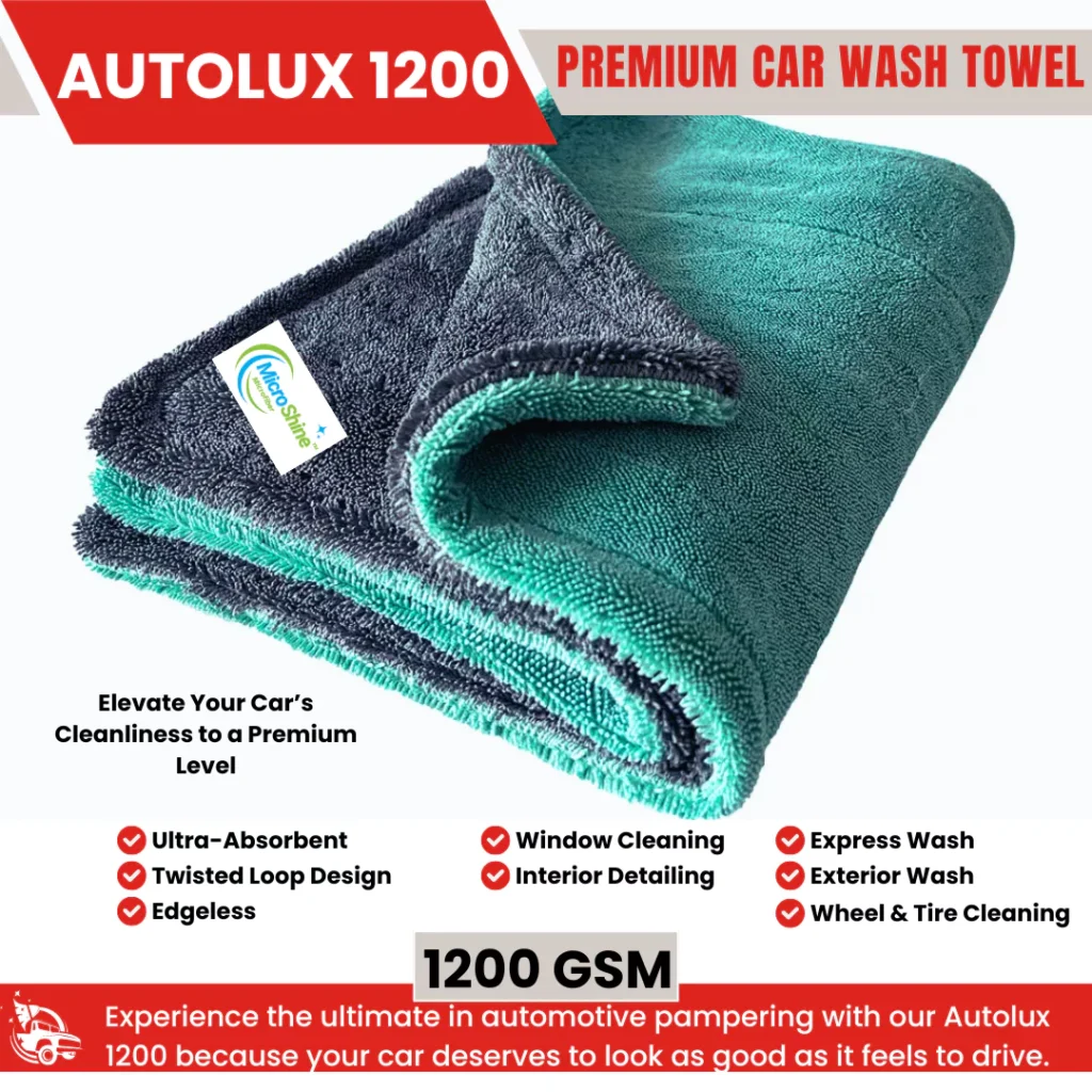 microfiber 1200gsm car cleaning cloth