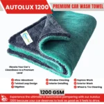 AutoLux 1200 GSM Microfiber Car Cleaning Cloth: Premium 1200 GSM Twisted Loop, Edgeless, Plus Pile, for Car Cleaning,& Auto-detailing