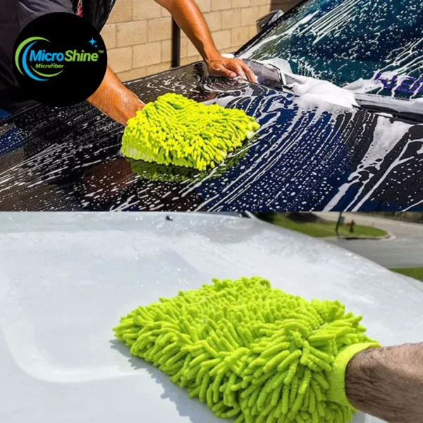 Microfiber Chenille Mitt: The Ultimate Microfiber Chenille Mitt for Car Wash, Car Cleaning, Bike Wash (Pack of 2) - Image 10