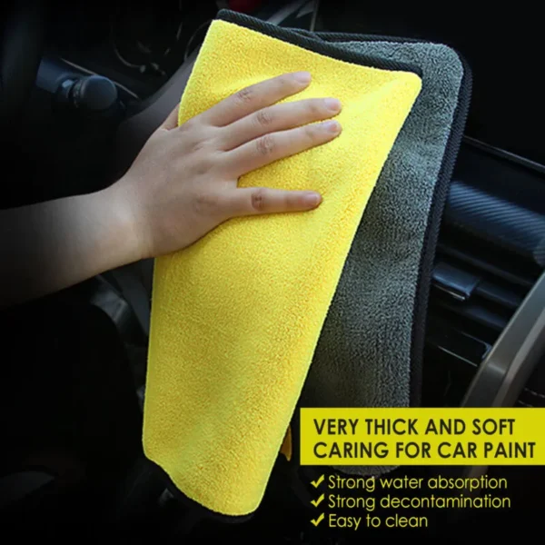 Shine Master Coral Duo 600: Microshine’s 600 GSM Microfiber Cleaning Cloths (Pack of 2, 40*40cm) - Image 2