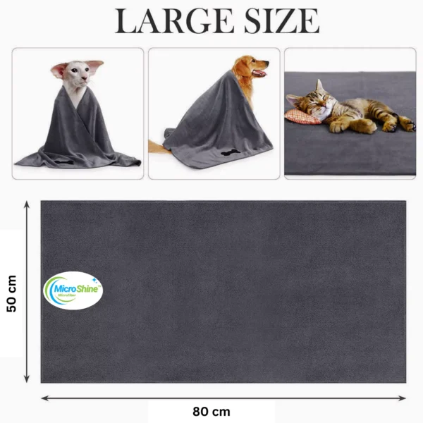 MicroPet: Ultra-Absorbent, Super Soft Microfiber Pet Towel for Dogs and Cats - Image 5