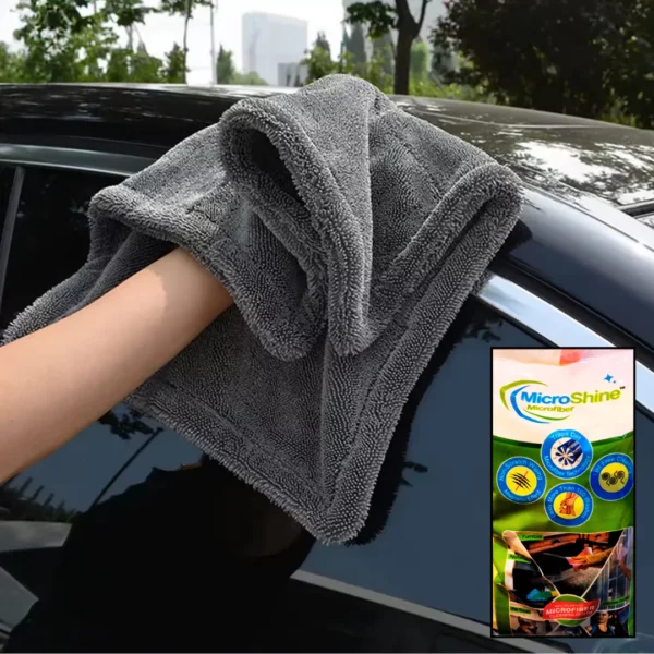 Autolux-G 1200 : Twisted loop 1200 GSM Microfiber Cloth, Edgeless for Car Wash, Car Cleaning, Bike  (Pack of 1, 40 x 40cm) - Image 8