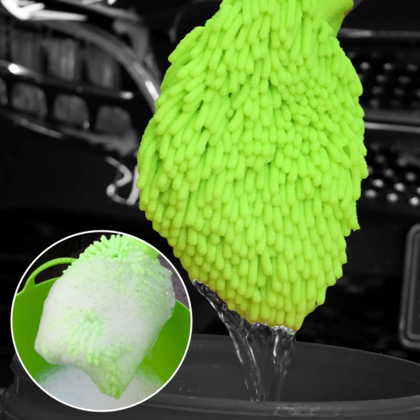 Microshine Microfiber Chenille Mitt for Car Washing & Car Cleaning - Image 3