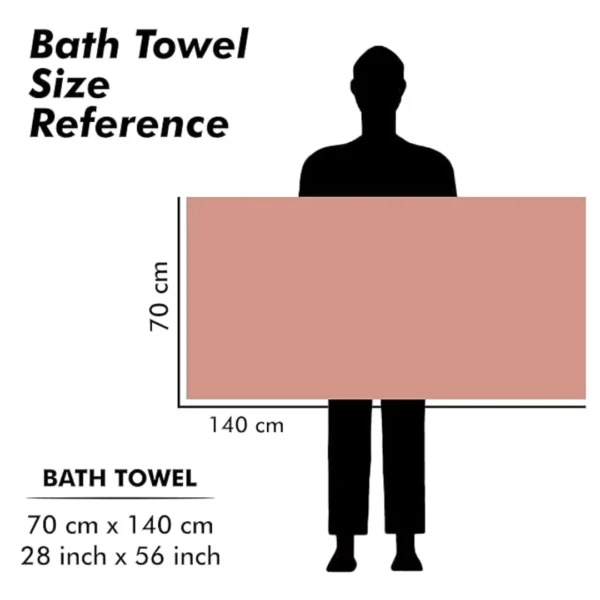 Microshine Microfiber Terry Bath Towel: Soft, Absorbent, Quick-Drying (Peach) - Image 5