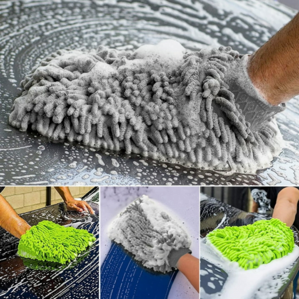 Microshine Microfiber Chenille Mitt for Car Washing & Car Cleaning - Image 6