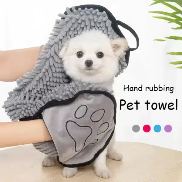 pet towel gloves with pocket