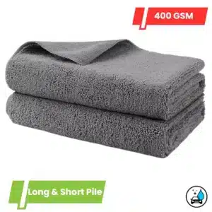 microfiber cloth 400 gsm long, short pile