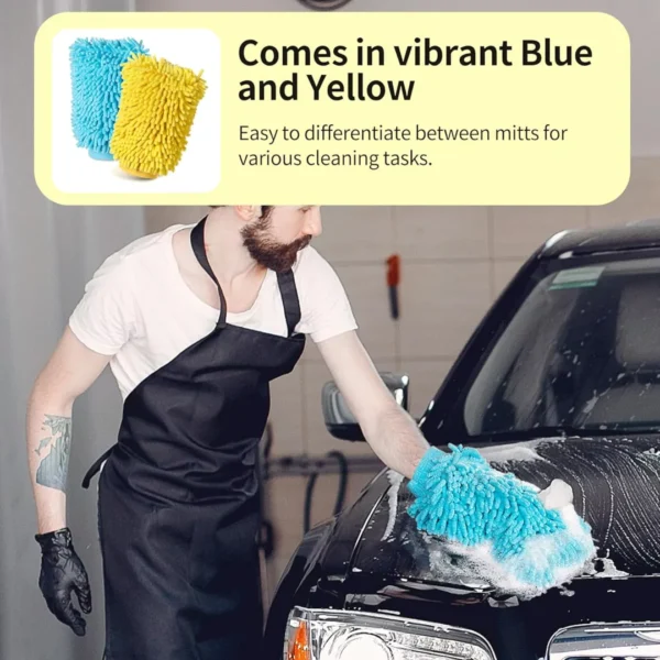 chenille microfiber car wash mitt