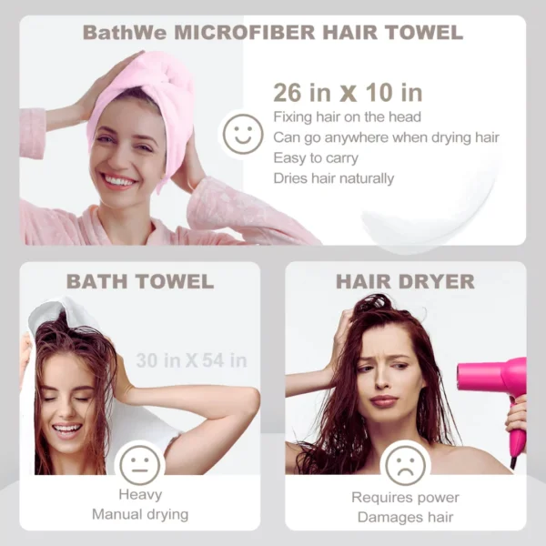 microfiber hair towel wrap