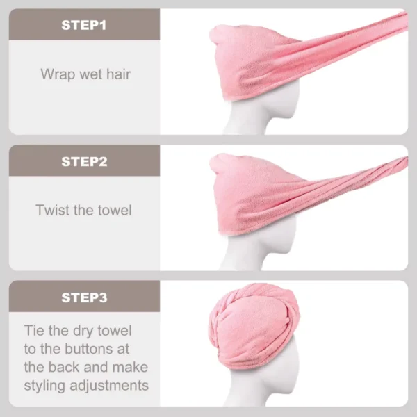 microfiber hair towel wrap